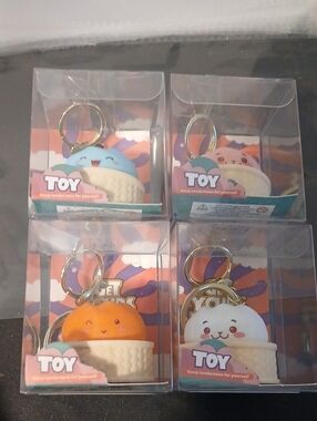 Pick One dumpling  clicker fidget toy keychain